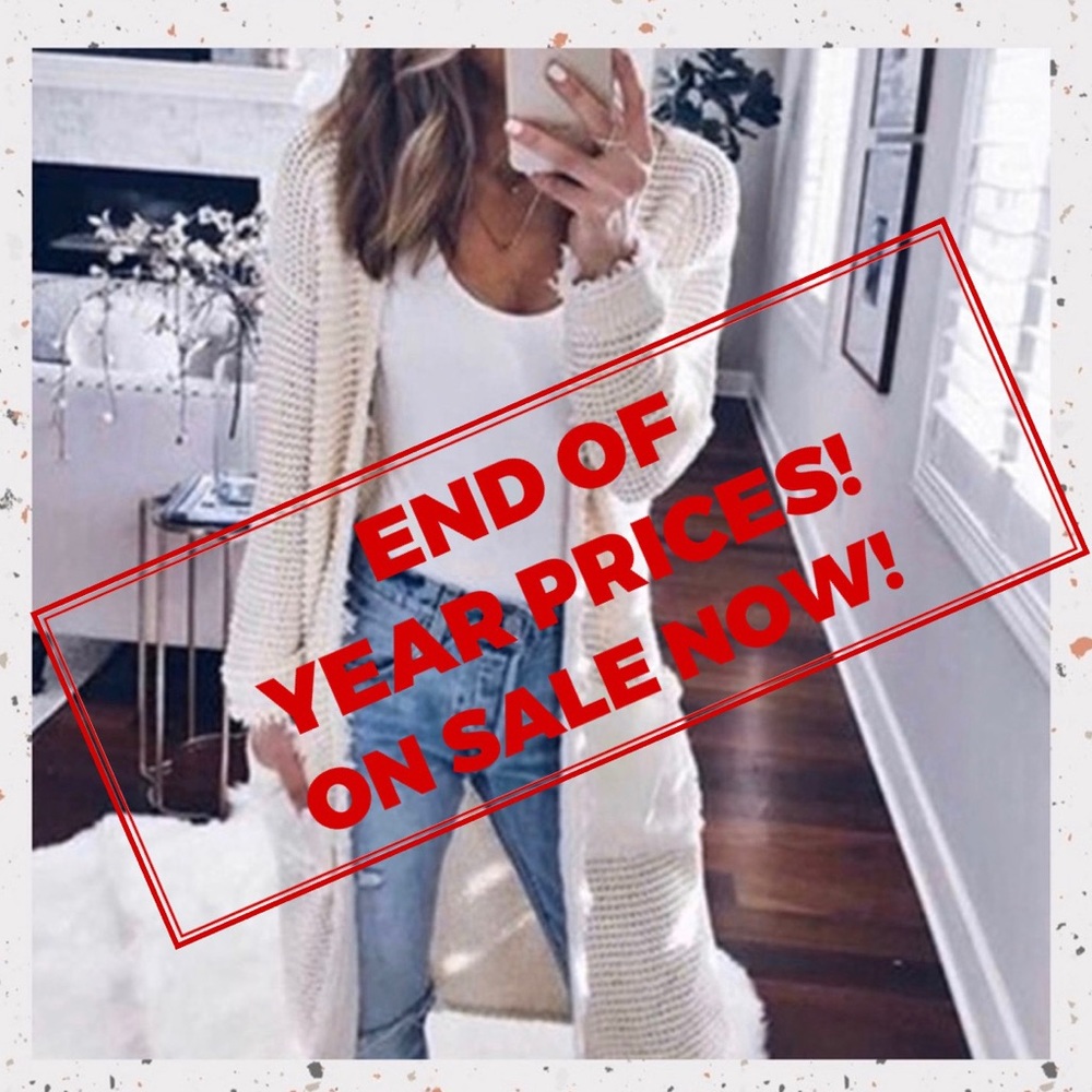 LONG KNIT BOHEMIAN BOHO CARDIGAN “ON SALE”